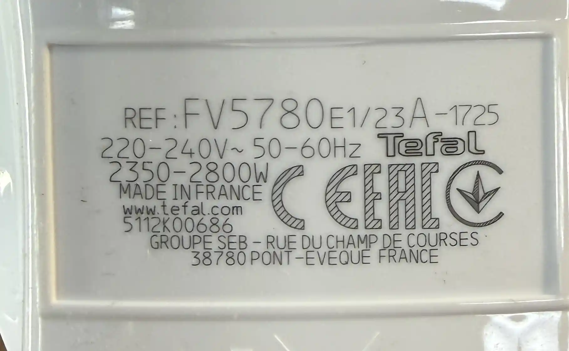 Утюг TEFAL FV5780E1 k6 000100344