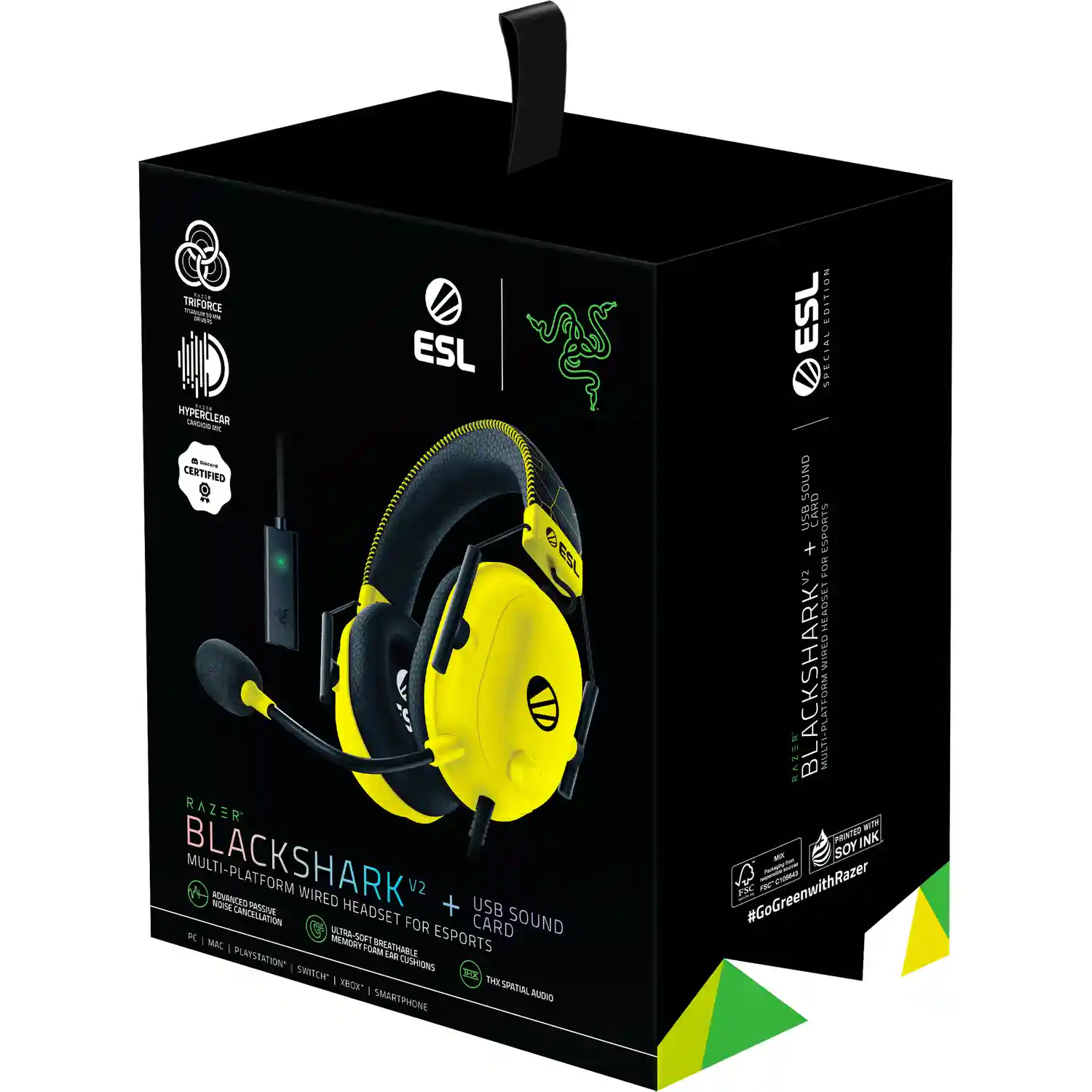 Гарнитура игровая RAZER BlackShark V2 - ESL Edition (RZR-RZ04-03230500-R3M1)