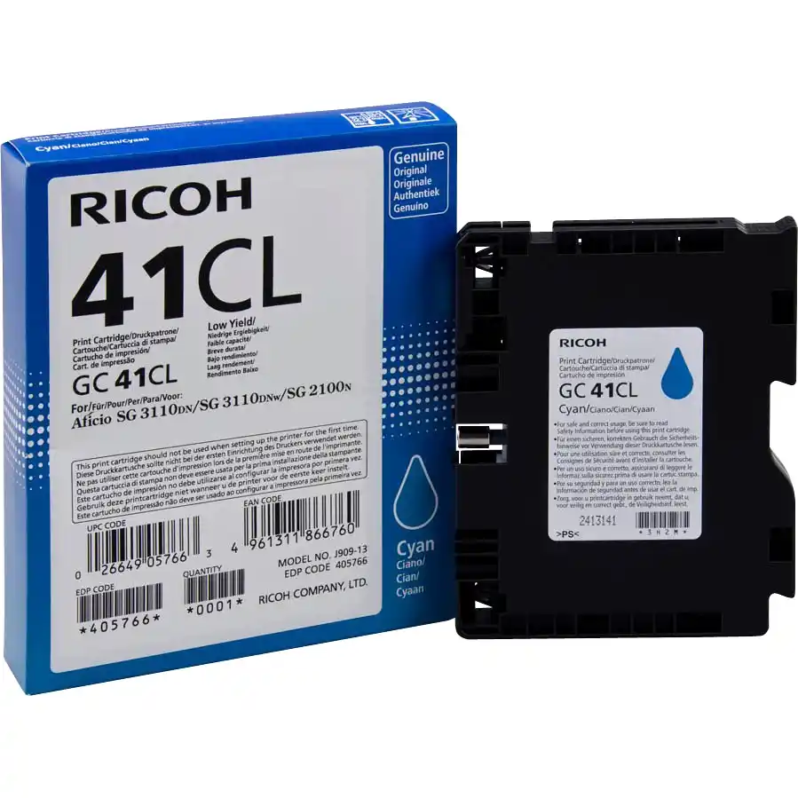 Картридж для гелевого принтера RICOH GC 41CL Cyan (405766)