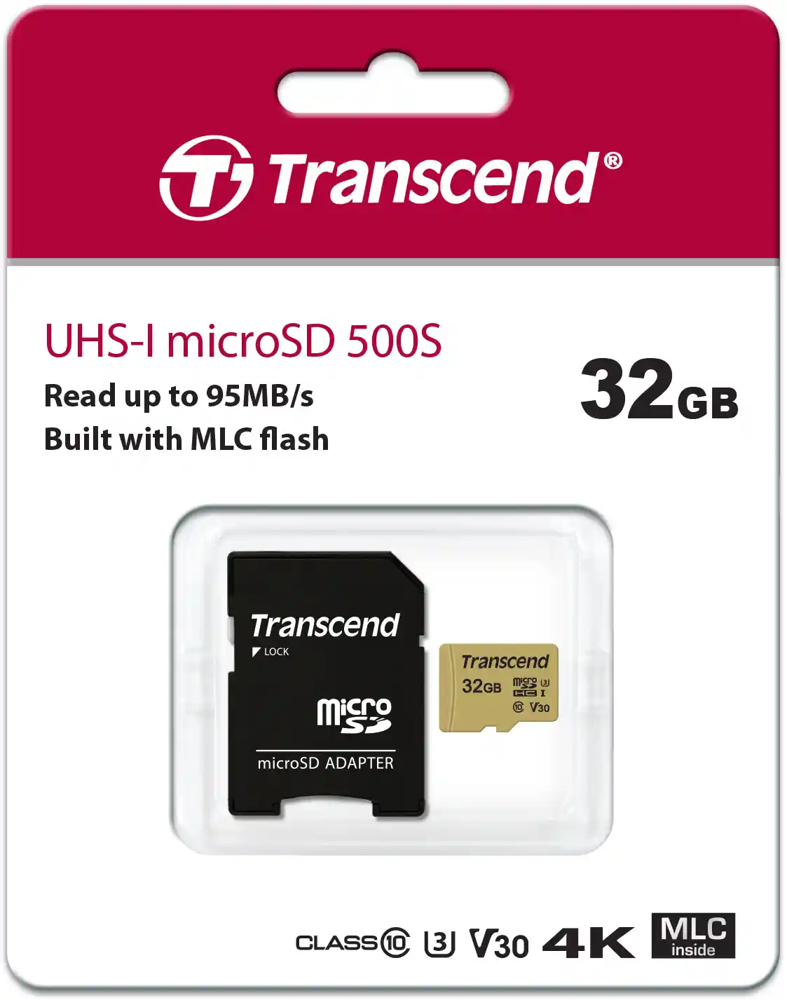 Карта памяти TRANSCEND 500S microSDXC 32GB TS32GUSD500S