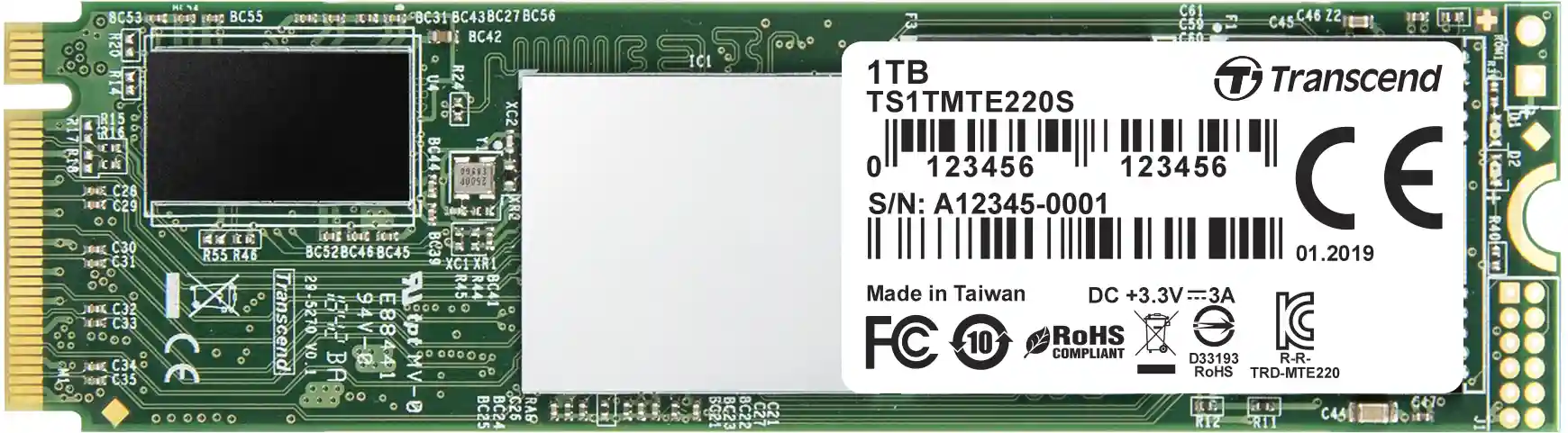 Внутренний SSD диск TRANSCEND 220S 1TB, M.2 (TS1TMTE220S)