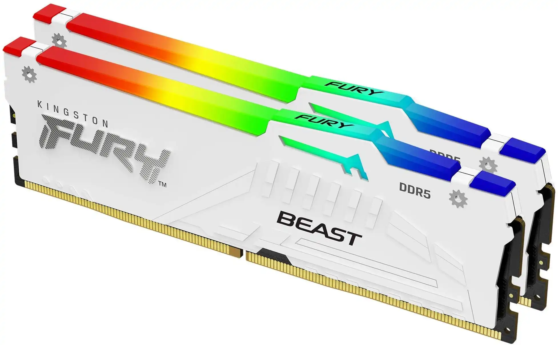 Оперативная память KINGSTON FURY Beast White RGB DIMM DDR5 32GB (2x16GB) 6000 MHz (KF560C40BWAK2-32)