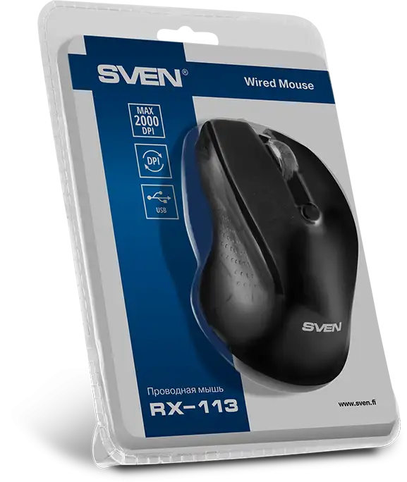 Мышь проводная SVEN RX-113 (SV-018733)