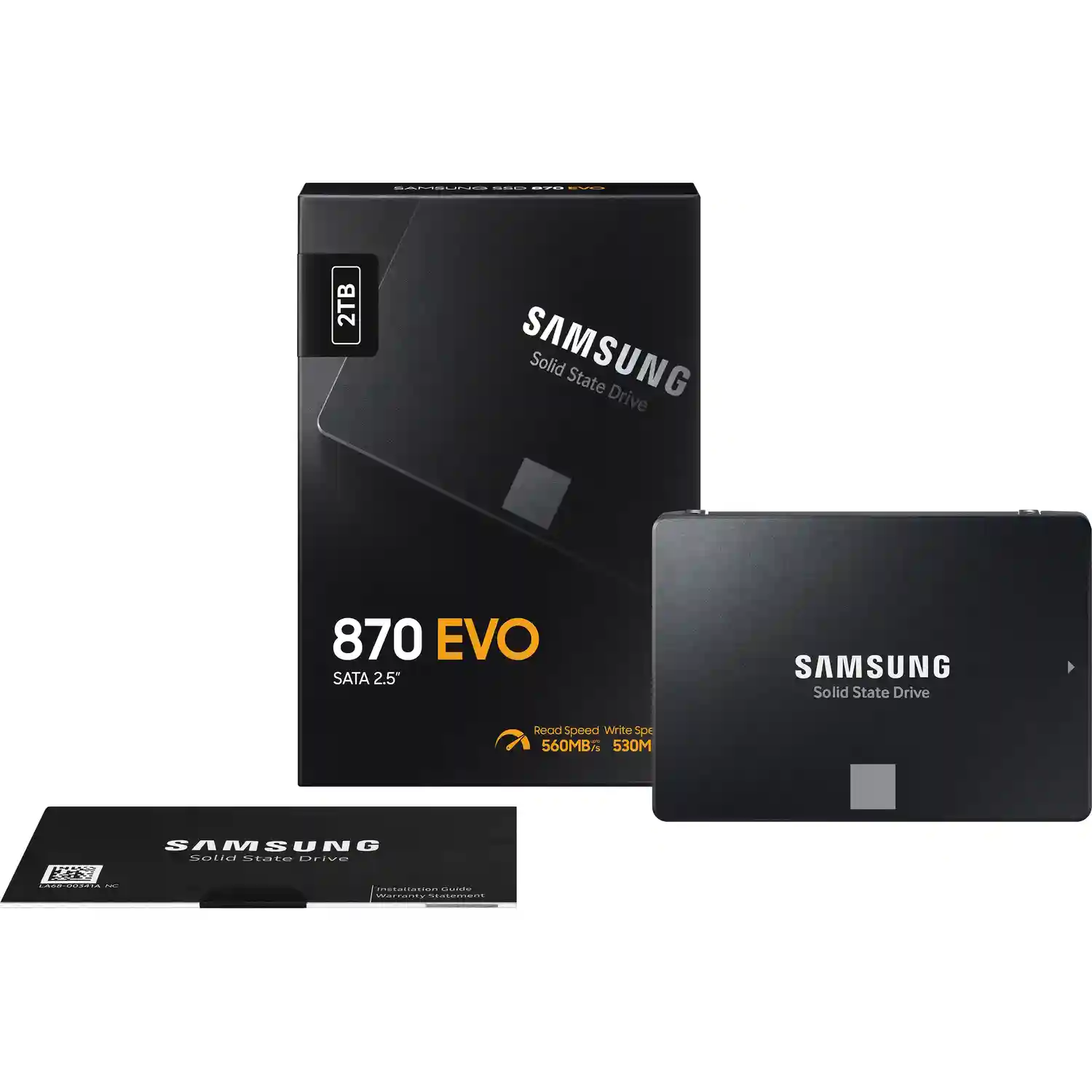 Внутренний SSD диск SAMSUNG 870 EVO 2TB, SATA3, 2.5'' (MZ-77E2T0BW)