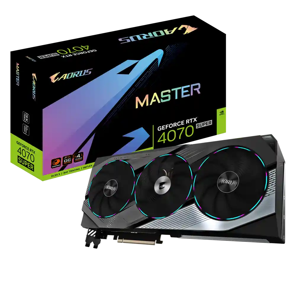 Видеокарта GIGABYTE AORUS GeForce RTX 4070 Super Master 12Gb (GV-N407SAORUS M-12GD) PI