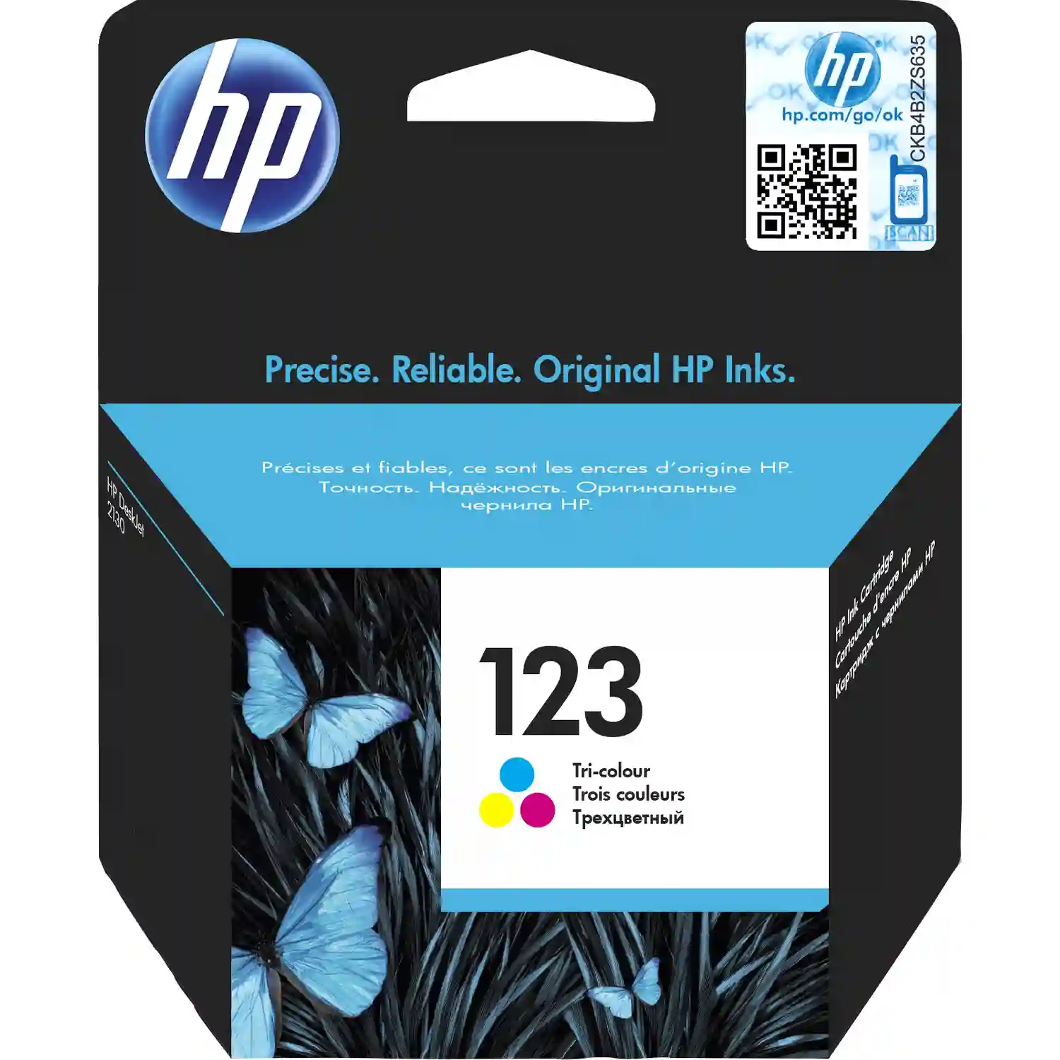 Картридж для струйного принтера HP 123 Tri-colour (F6V16AE)