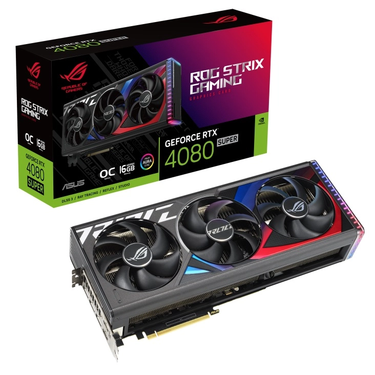 Видеокарта ASUS ROG Strix GeForce RTX 4080 Super Gaming O16Gb (90YV0KB0-M0NA00)