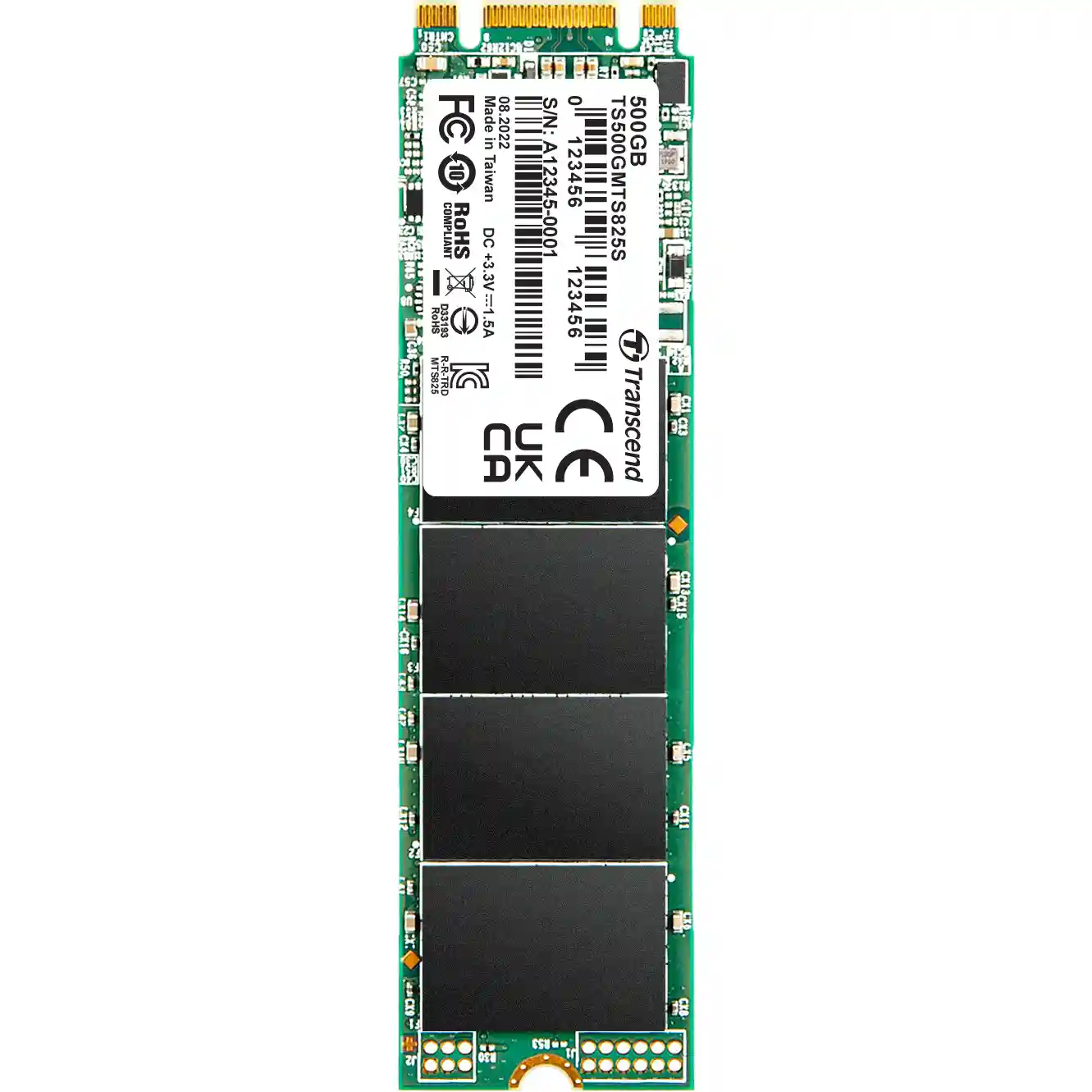 Внутренний SSD диск TRANSCEND MTS 825 500GB, SATA3, M.2 (TS500GMTS825S)