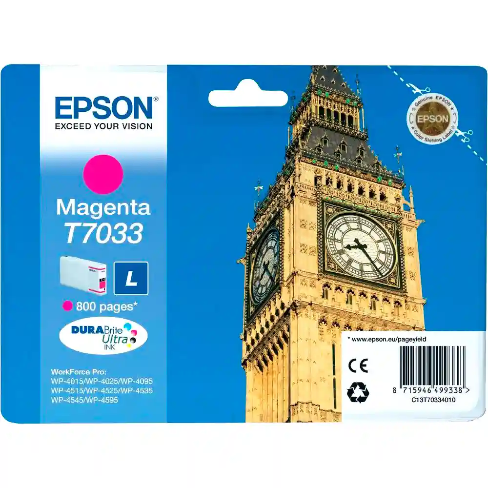 Картридж для струйного принтера EPSON T7033 Magenta (C13T70334010)