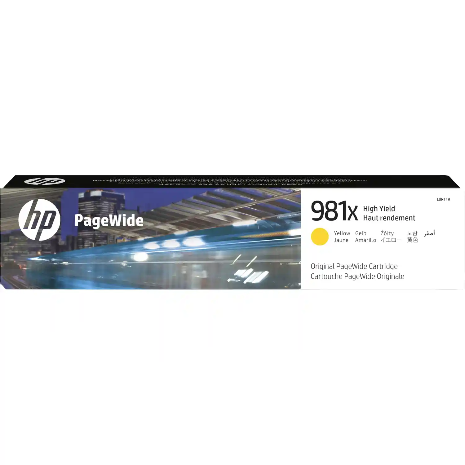 Картридж для струйного принтера HP 981X Yellow (L0R11A) картридж print rite tfc450ypu1j pr 045h yellow 045h yellow 2200стр для canon lbp 611cn 613cdw 631cn 633cdw 635cx pr 045h yellow