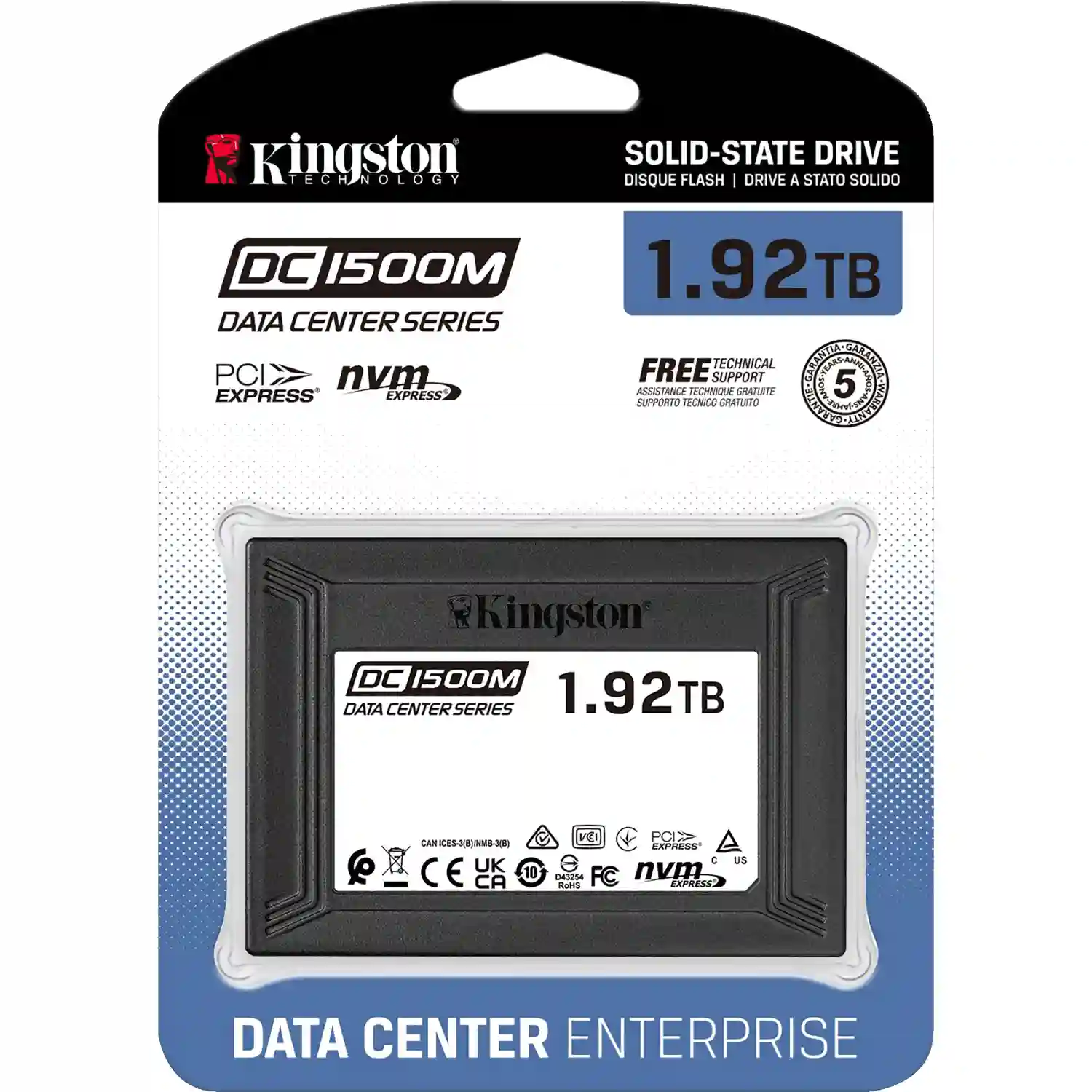 Внутренний SSD диск KINGSTON DC1500M 1,9TB, 2.5" (SEDC1500M/1920G) 