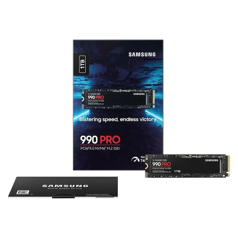 Внутренний SSD диск SAMSUNG 990 PRO, 1000GB, M.2, NVMe 2.0, PCIe 4.0 x4 (MZ-V9P1T0CW)