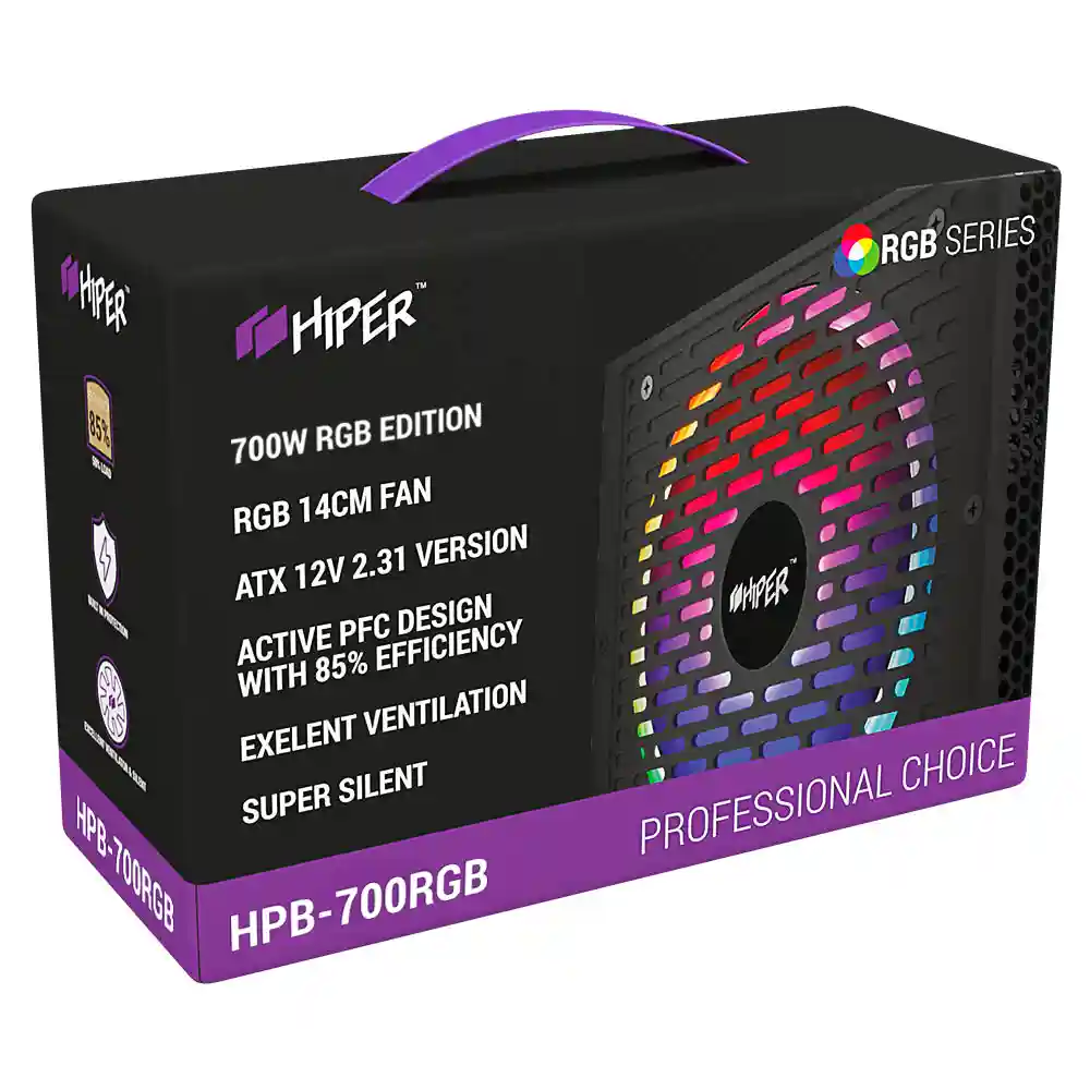 Блок питания для ПК HIPER HPB-700RGB 80Plus 700W
