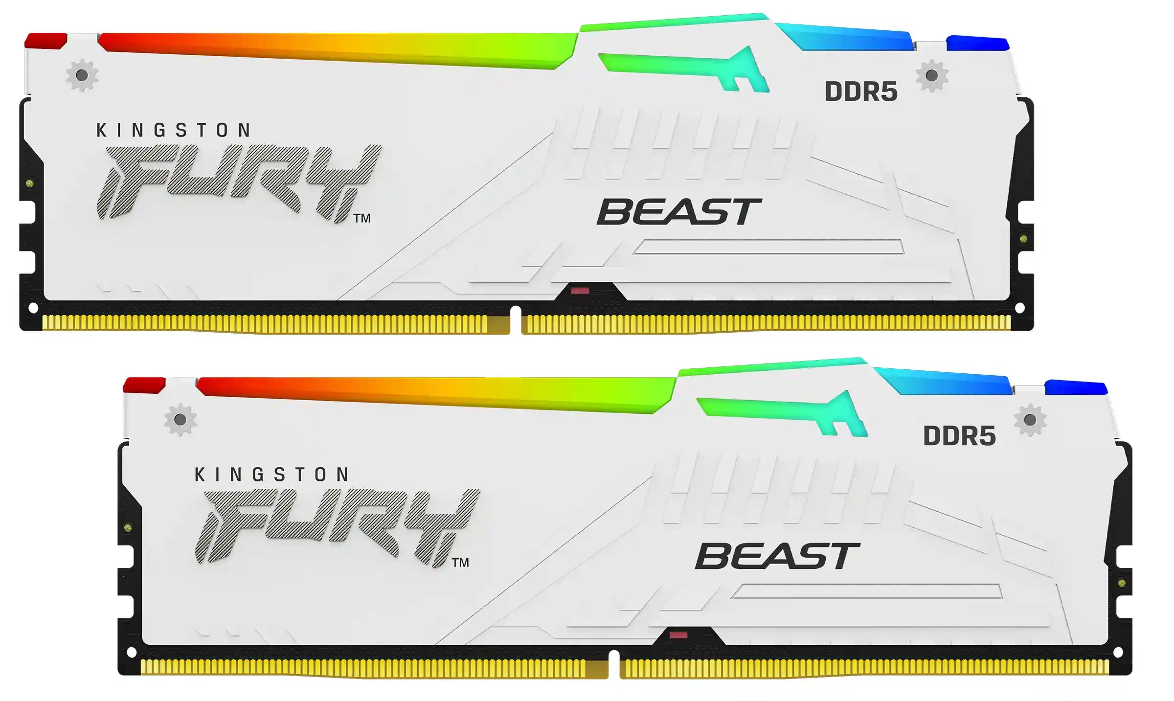 Оперативная память KINGSTON FURY Beast White RGB DIMM DDR5 32GB (2x16GB) 5600 MHz (KF556C40BWAK2-32)