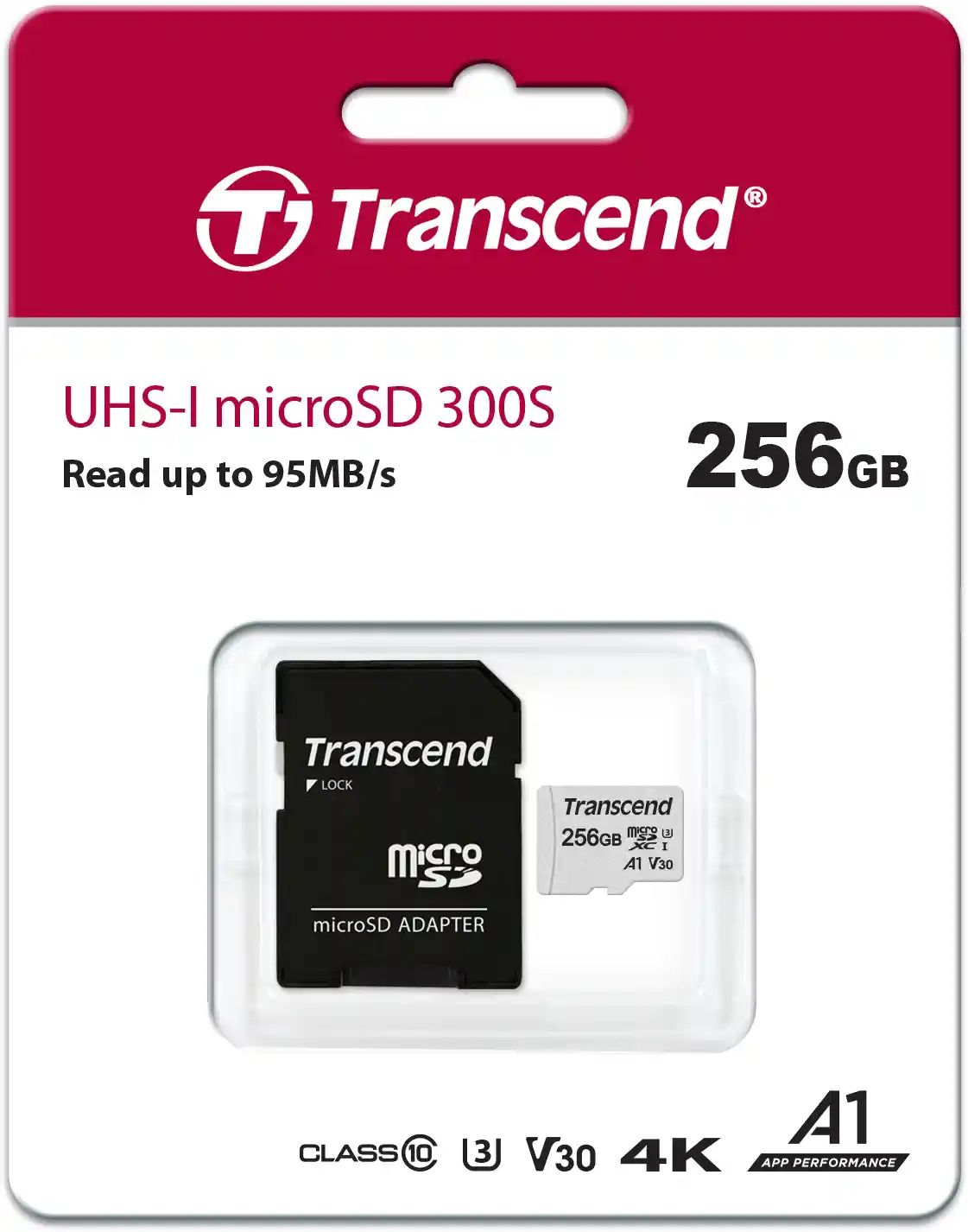 Карта памяти TRANSCEND 300S-A microSDXC 256GB TS256GUSD300S-A