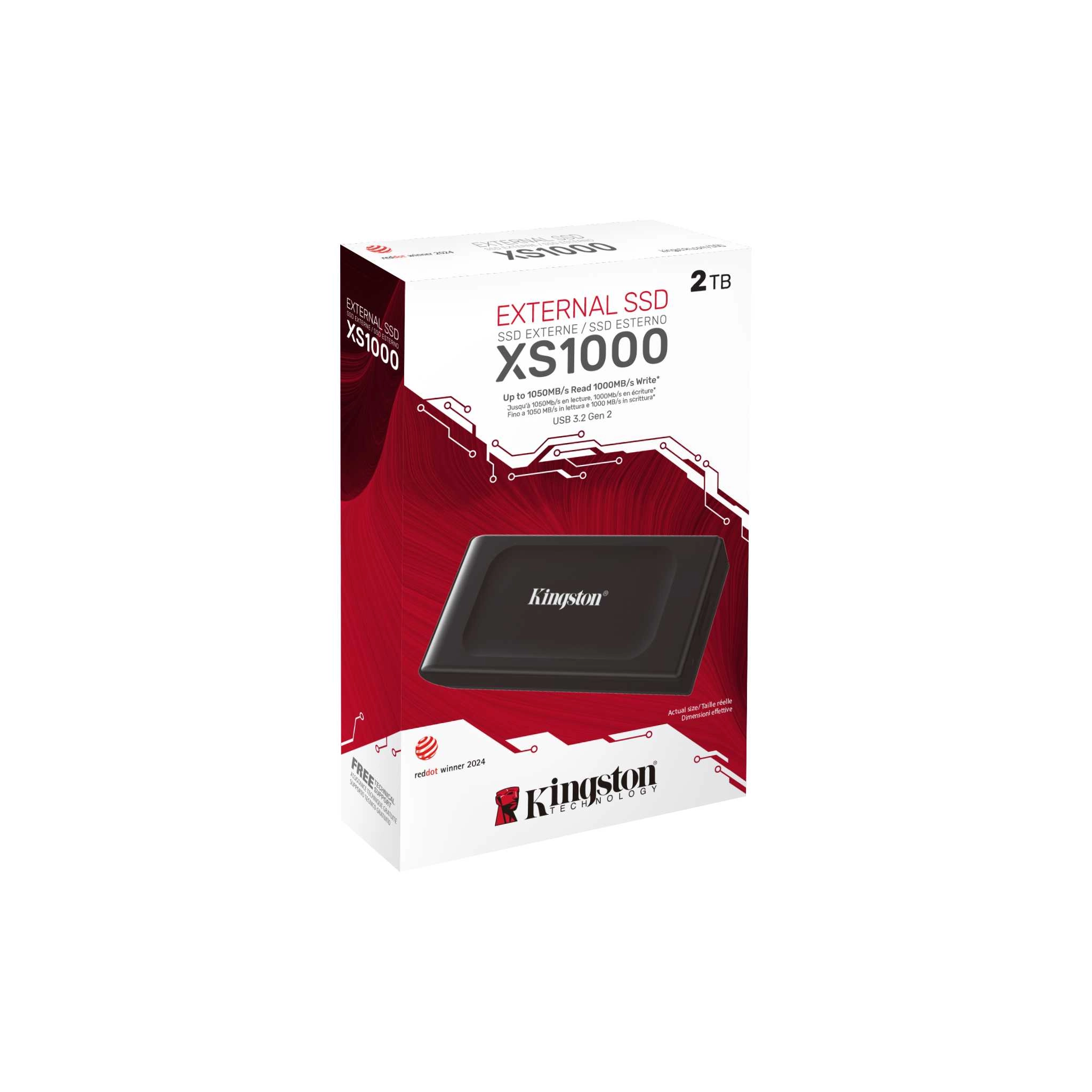 Внешний SSD диск KINGSTON SXS1000, 1000GB, USB 3.2, Type-C/A (SXS1000/1000G)