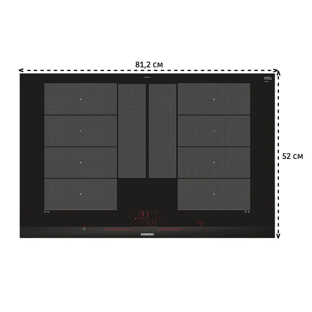 Встраиваемая индукционная панель SIEMENS EX875LYC1E, чёрная