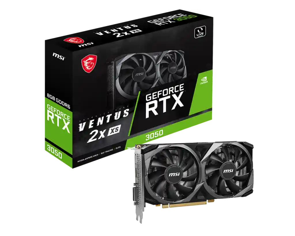 Видеокарта MSI GeForce RTX 3050 Ventus 2X XS 8G