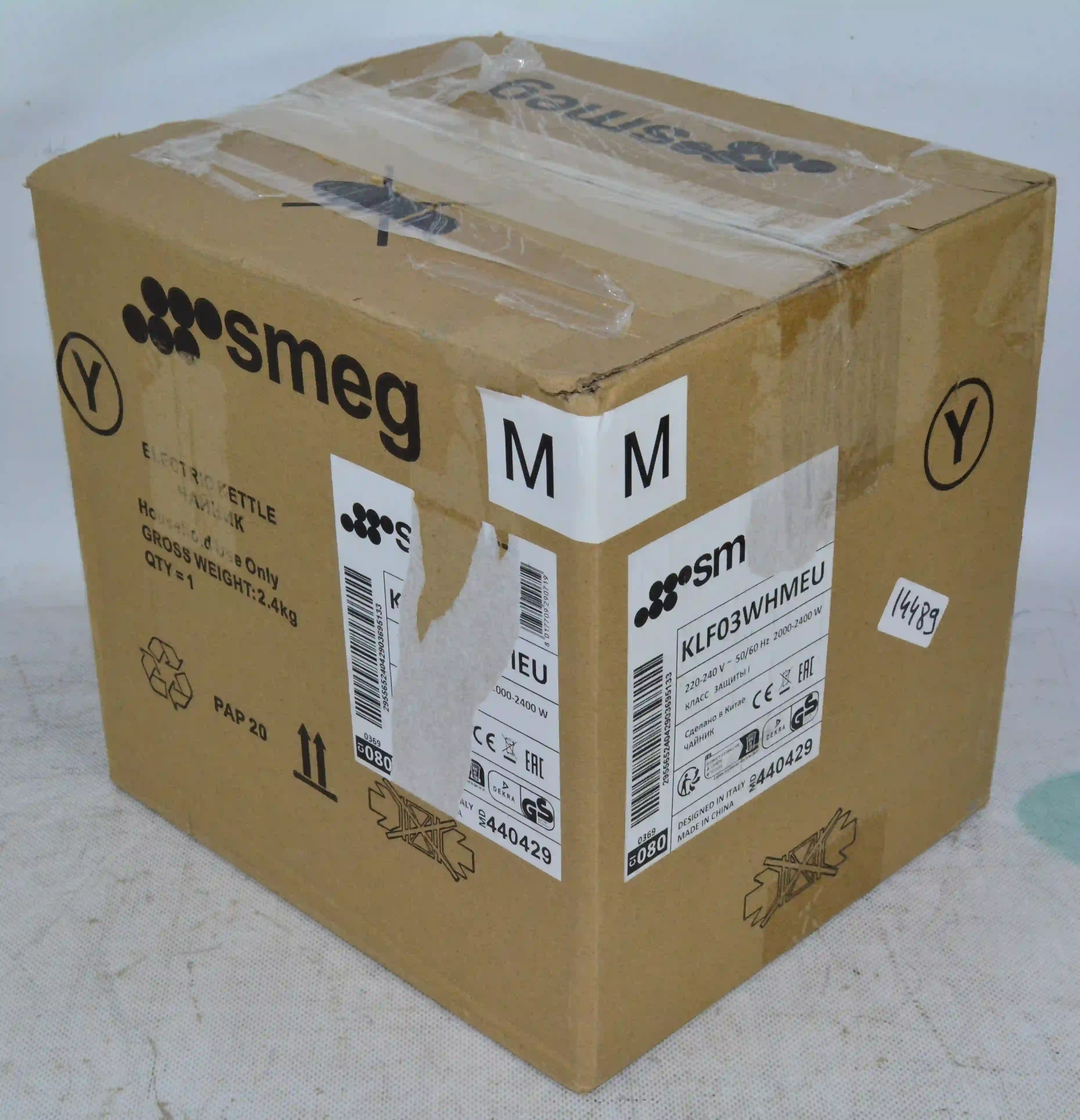 Чайник электрический SMEG KLF03WHMEU, белый матовый k8 000014489