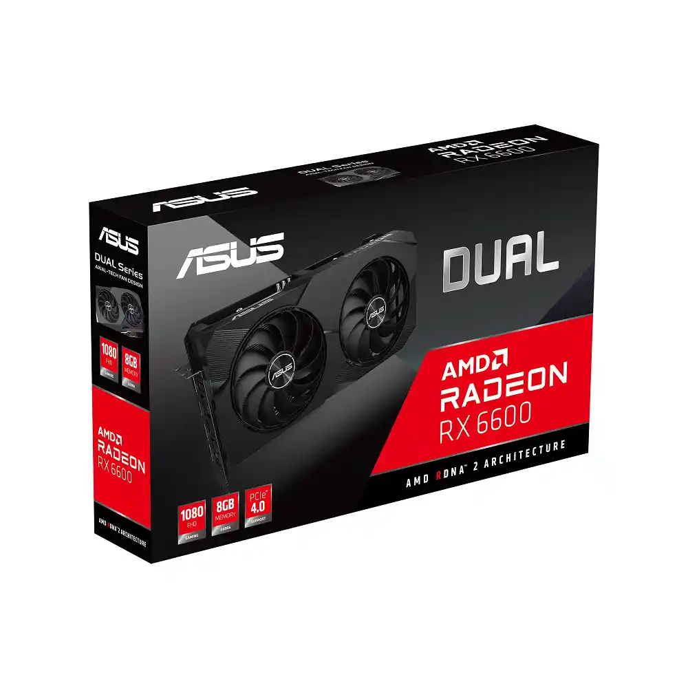 Видеокарта ASUS Radeon DUAL RX 6600 V2 8GB (90YV0GP2-M0NA00)