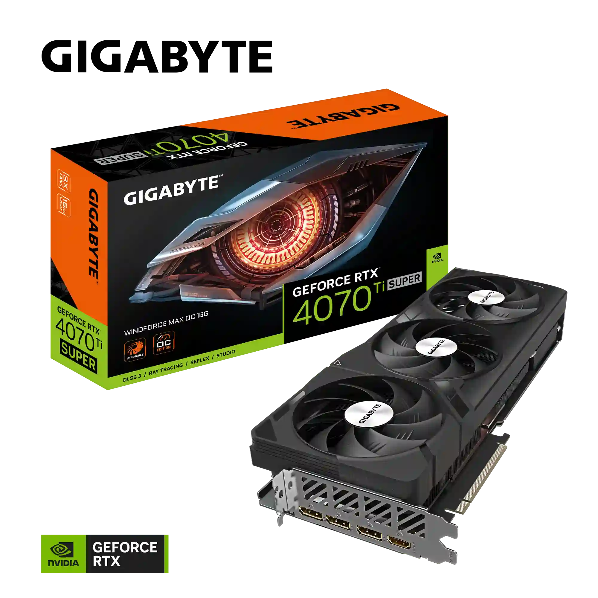 Видеокарта GIGABYTE GeForce RTX 4070 Ti Super Windforce Max OC 16Gb (GV-N407TSWF3MAX OC-16GD)