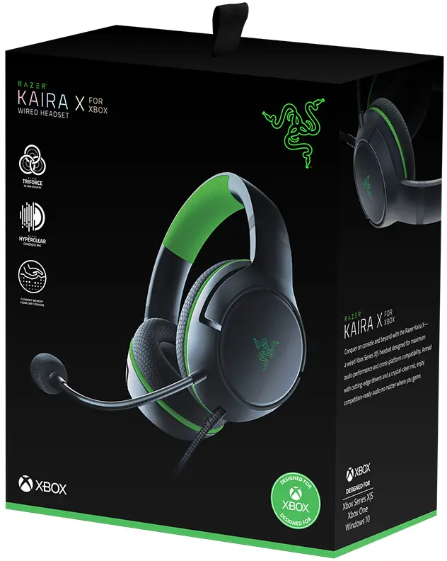 Гарнитура игровая RAZER Kaira X for Xbox Black/Green (RZ04-03970100-R3M1)