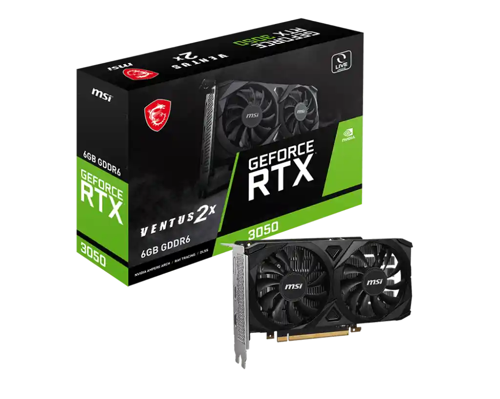 Видеокарта MSI GeForce RTX 3050 Ventus 2X 6G