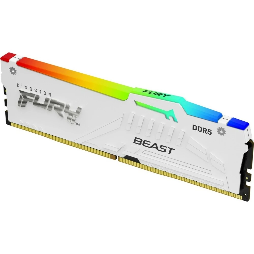 Оперативная память KINGSTON FURY Beast White RGB DIMM DDR5 16Gb 5200 MHz (KF552C40BWA-16)