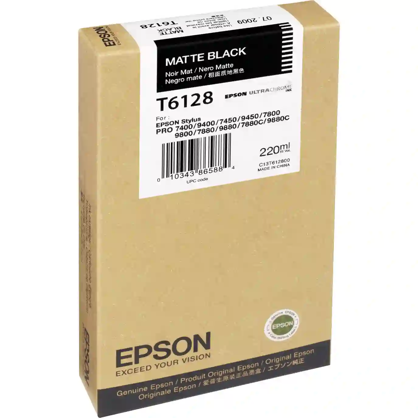 Картридж для струйного принтера EPSON T6128 Matte Black  (C13T612800)