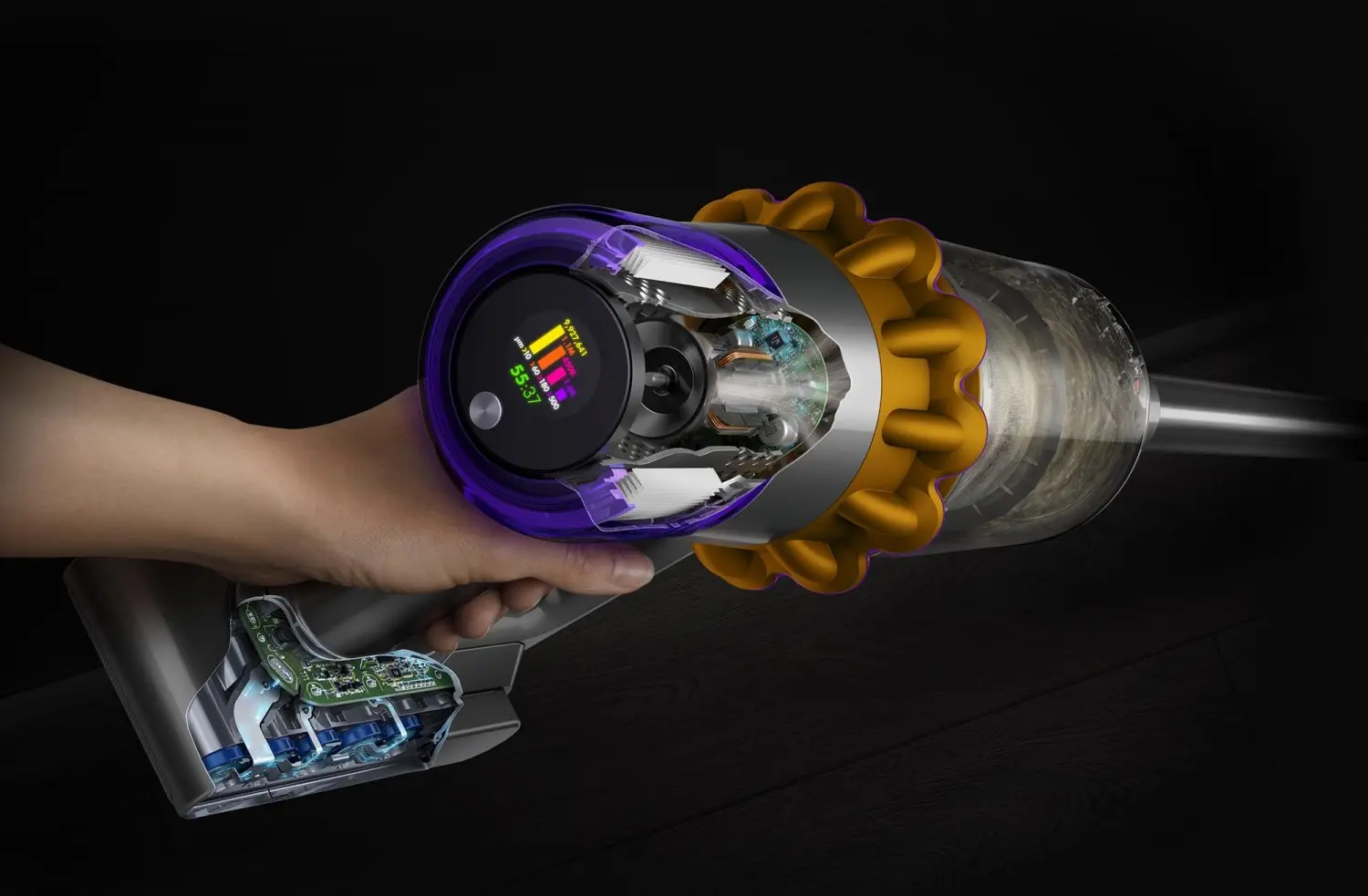 Пылесос DYSON V15 Detect Absolute, SV47, жёлтый/никель (447033-01)