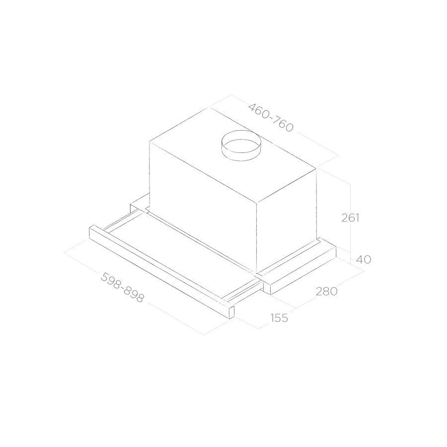 Встраиваемая вытяжка ELICA ELITE 26 IX/A/60/VT