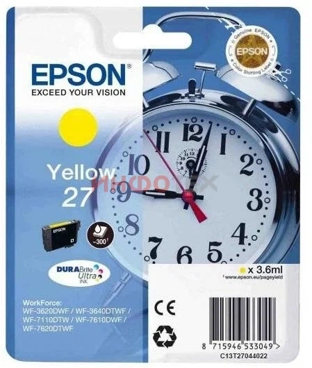 Картридж для струйного принтера EPSON WF Ink ST 300 Yellow (C13T27044012)