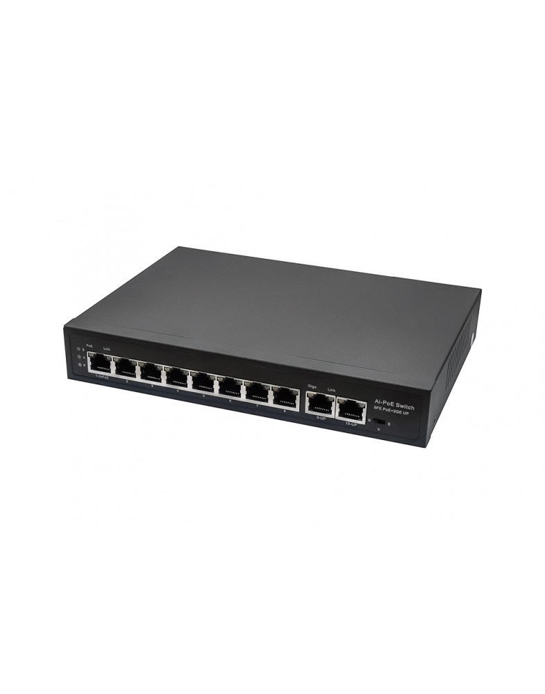 PoE-коммутатор NST Fast Ethernet RJ45x10 (NS-SW-8F2G-P)