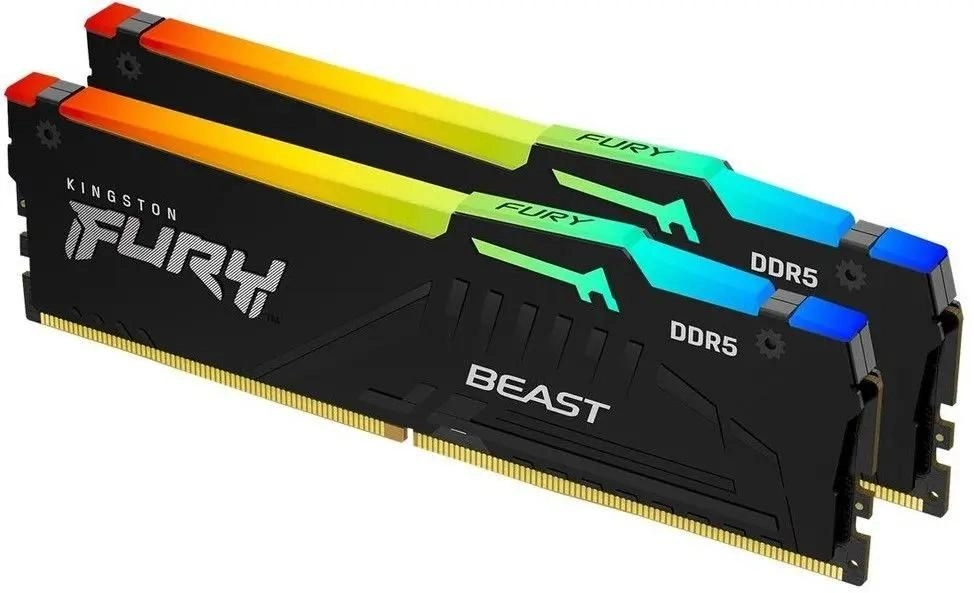 Оперативная память KINGSTON FURY Beast RGB DIMM DDR4 32GB (2x16GB) 5600 MHz (KF556C40BBAK2-32)