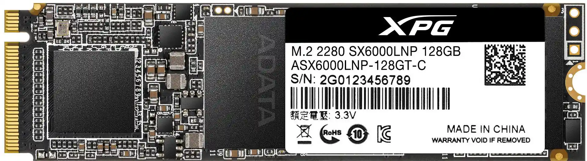 Внутренний SSD диск ADATA XPG SX6000 Lite 128GB, M.2 (ASX6000LNP-128GT-C)