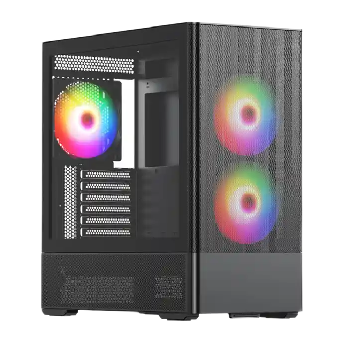 

Корпус для ПК без БП HSPD M712 Black (M712-TGBK-ARGB), Чёрный