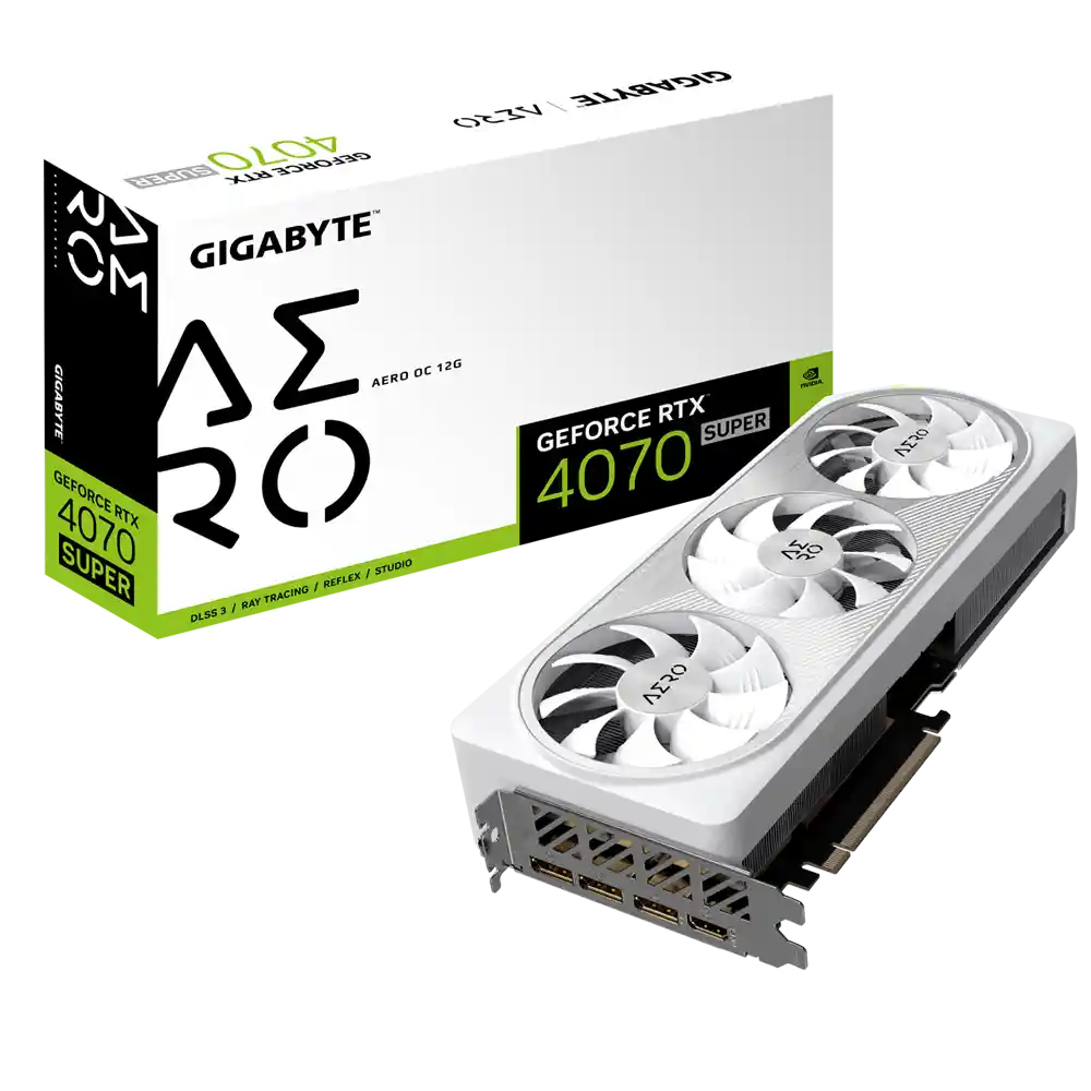 Видеокарта GIGABYTE GeForce RTX 4070 Super Aero OC 12Gb (GV-N407SAERO OC-12GD)