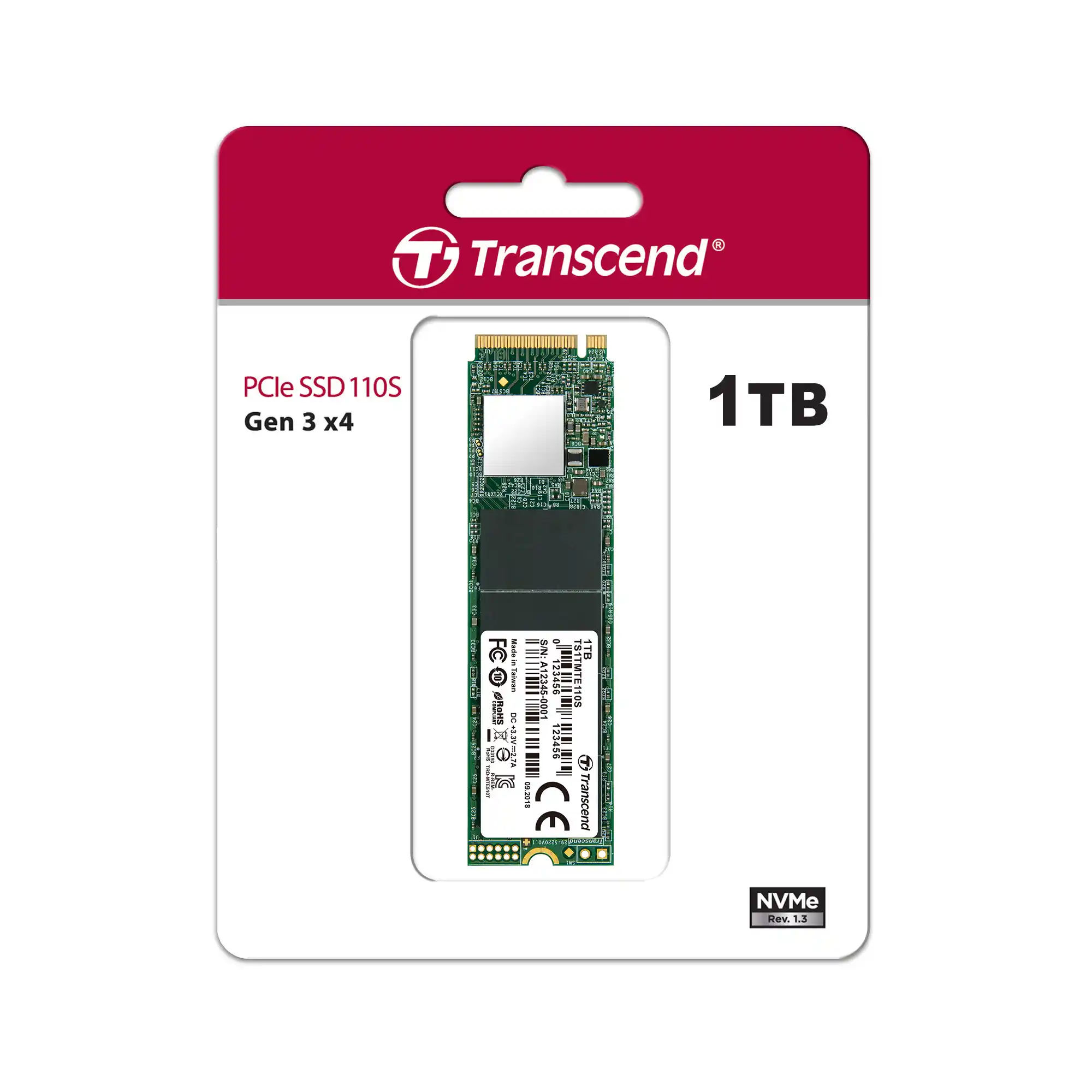 Внутренний SSD диск TRANSCEND 110S 1TB, M.2 (TS1TMTE110S)