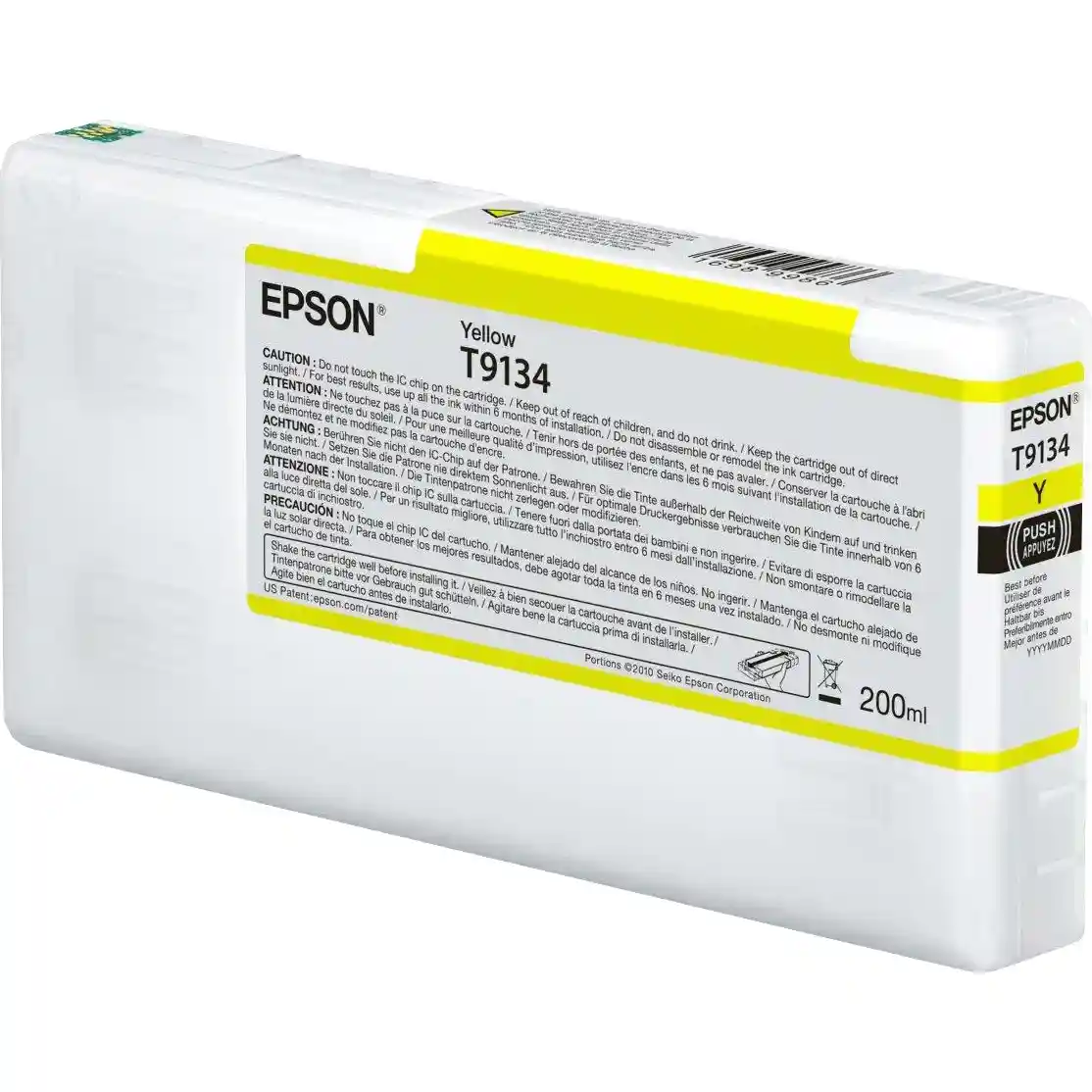 Картридж для струйного принтера EPSON T9134 Yellow (C13T913400) флягодержатель велосипедный topeak shuttle cage z 3k carbon yellow tcb02