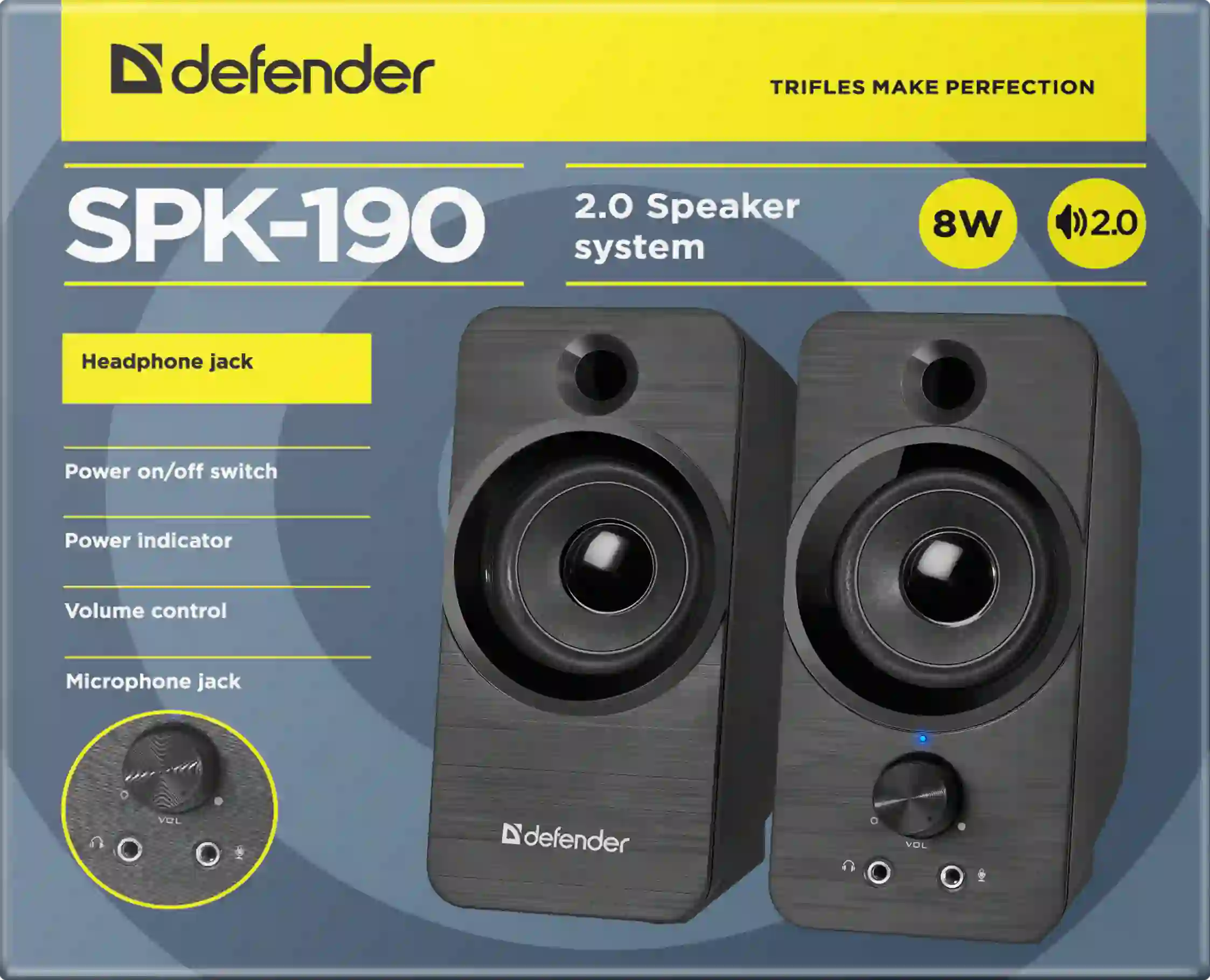 Акустическая система 2.0 DEFENDER SPK-190 (65190)