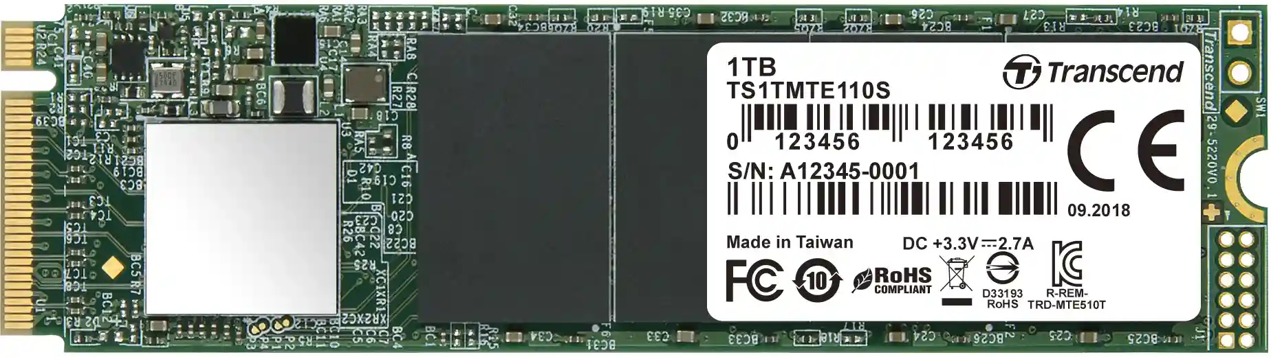 Внутренний SSD диск TRANSCEND 110S 1TB, M.2 (TS1TMTE110S)