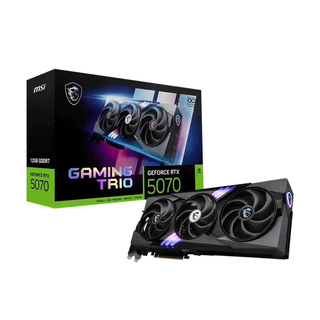

Видеокарта MSI GeForce RTX 5070 12G Gaming Trio OC 12GB