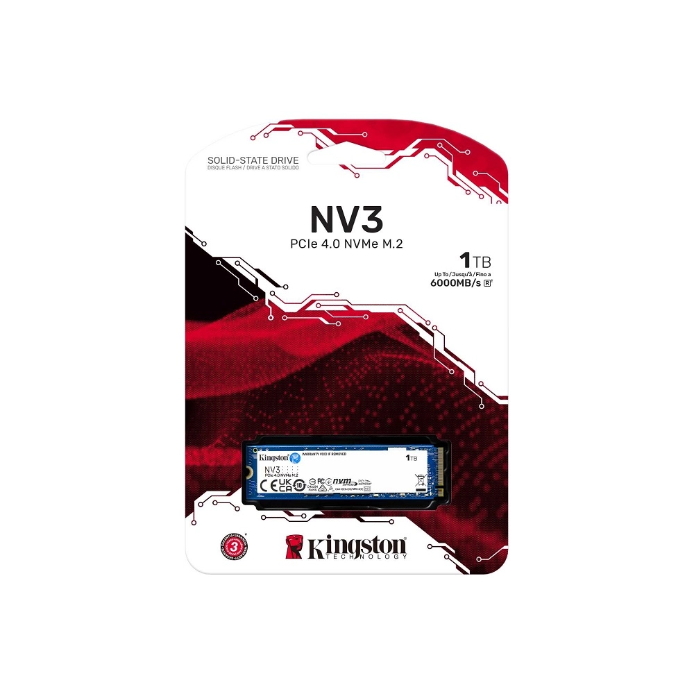 Внутренний SSD диск KINGSTON NV3 1TB, M.2 (SNV3S/1000G)