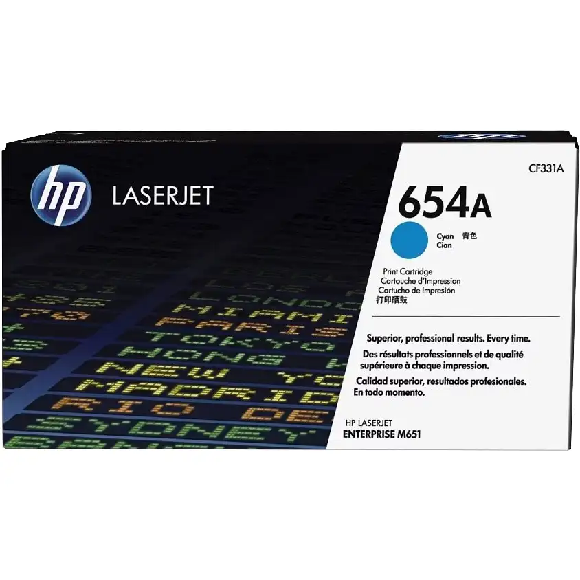 Картридж для лазерного принтера HP 654A Cyan (CF331A)