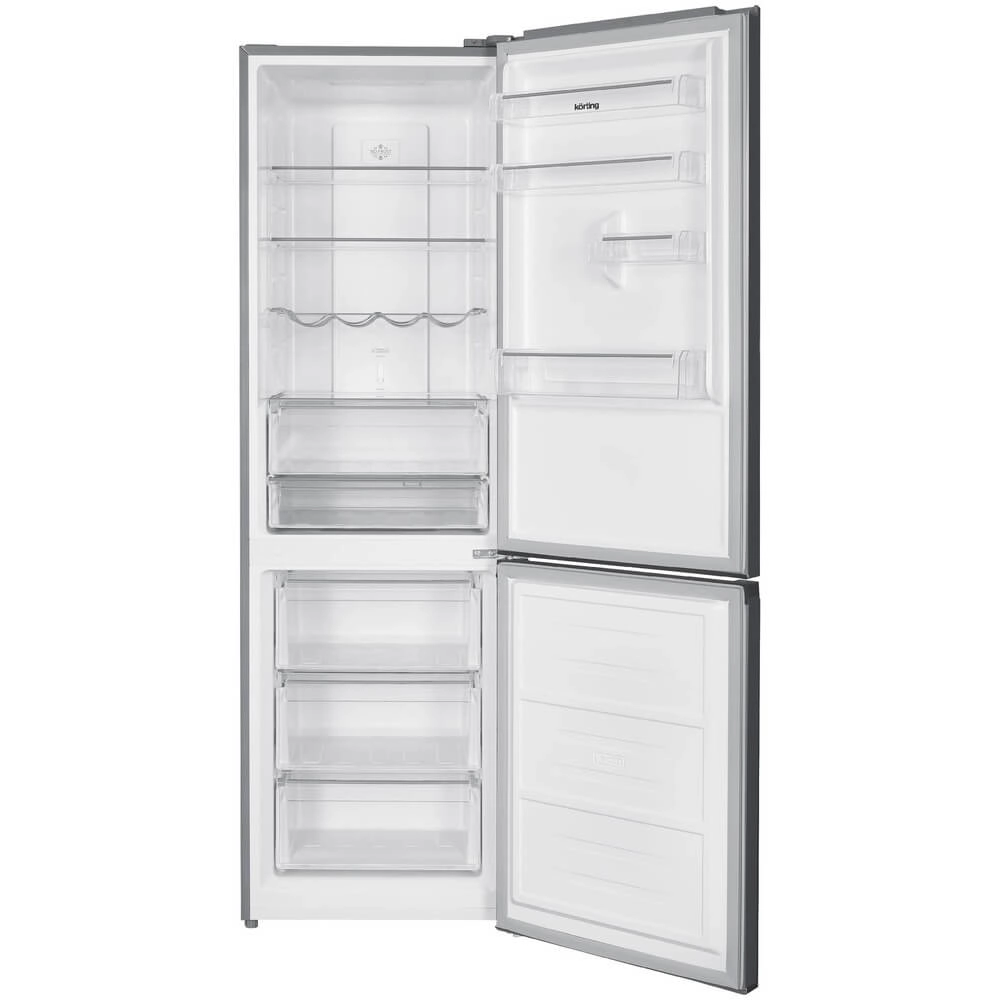 Холодильник KORTING KNFC 62980 X, нержавеющая сталь