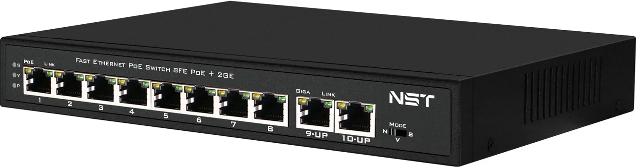 PoE-коммутатор NST Fast Ethernet, Passive (NS-SW-8F2F-P/A)