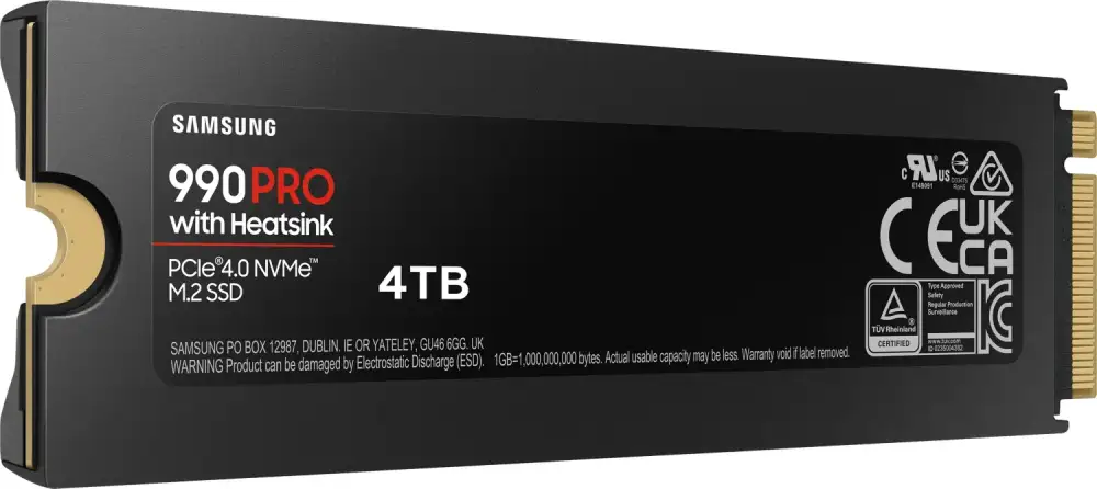 Внутренний SSD диск SAMSUNG 990 PRO 4000GB, M.2 (MZ-V9P4T0CW)