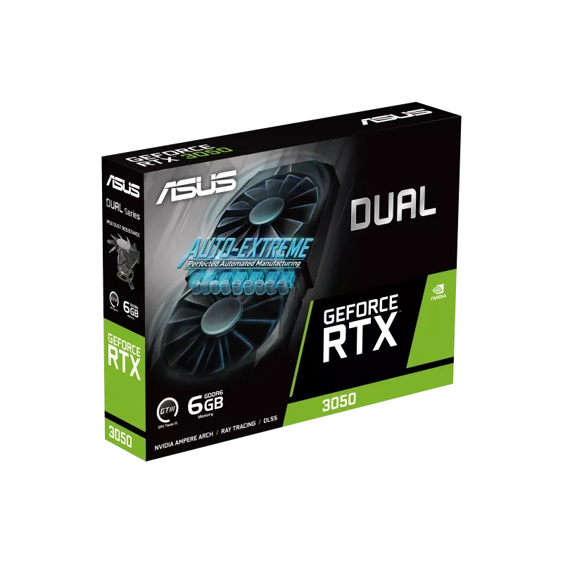 Видеокарта ASUS GeForce DUAL RTX 3050 O6G (90YV0K60-M0NA00)