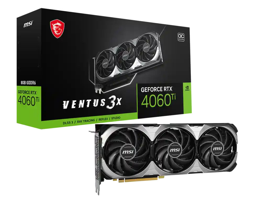 Видеокарта MSI GeForce RTX 4060 Ti 8G Ventus 3X E1 OC