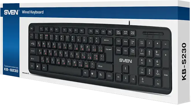 Клавиатура проводная SVEN KB-S230 (SV-018399)